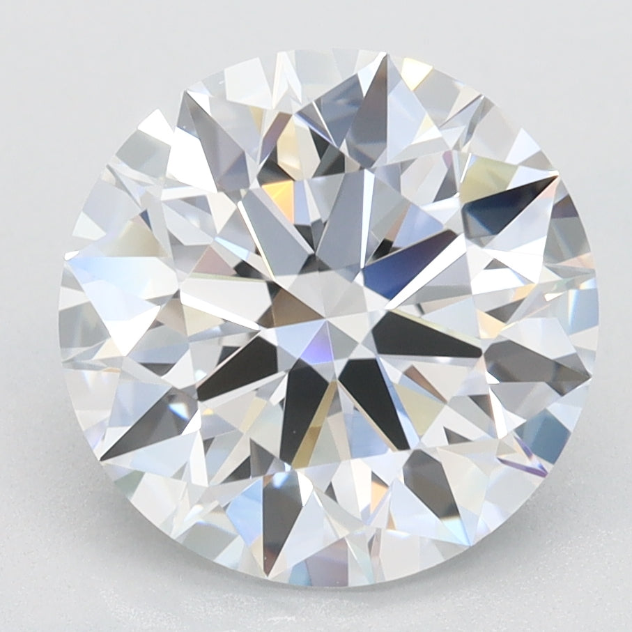 3.0 Carat Round Lab Diamond with  Cut Diamond in 14KT  view 1
