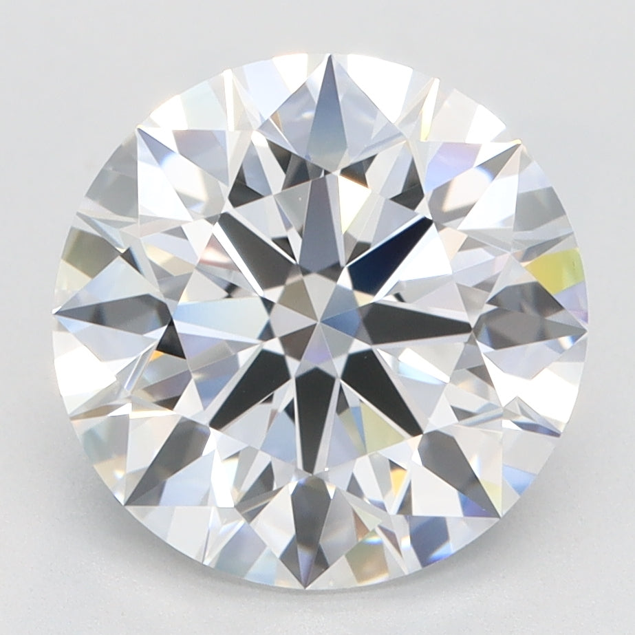 2.98 Carat Round Lab Diamond with  Cut Diamond in 14KT  view 1
