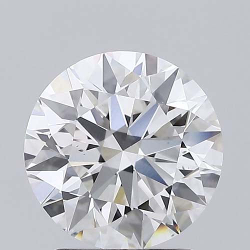 2.31 Carat Round Lab Diamond with  Cut Diamond in 14KT  view 1
