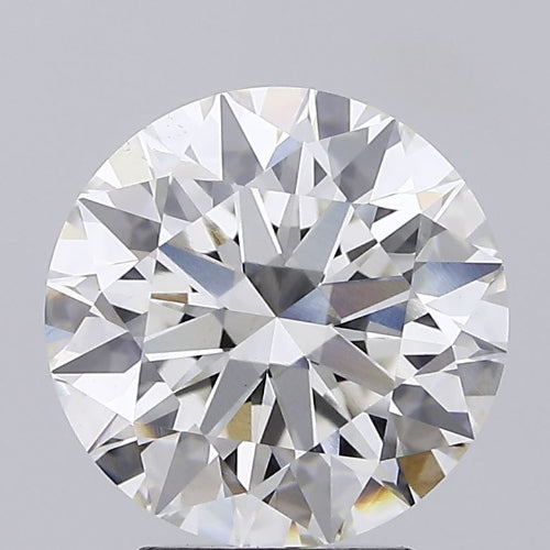 3.83 Carat Round Lab Diamond with  Cut Diamond in 14KT  view 1
