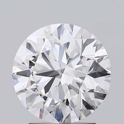 2.42 Carat Round Lab Diamond with  Cut Diamond in 14KT  view 1
