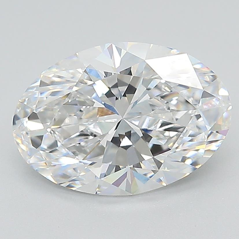 2.4 Carat Oval Lab Diamond with  Cut Diamond in 14KT  view 1

