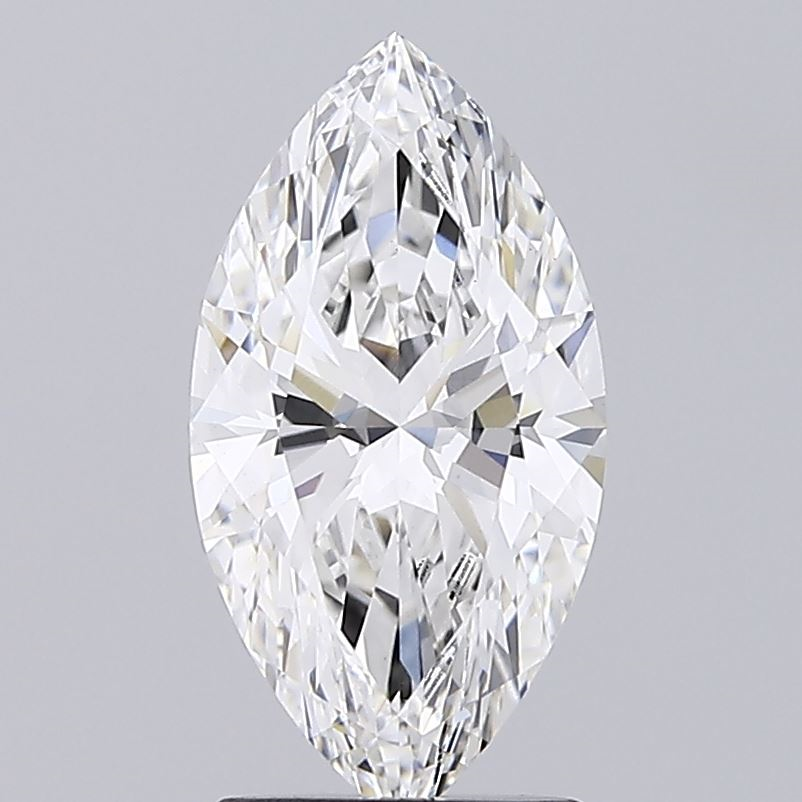 2.12 Carat Marquise Lab Diamond with  Cut Diamond in 14KT  view 1
