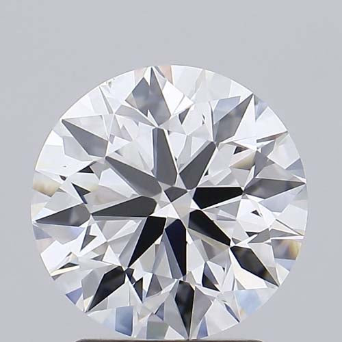 2.4 Carat Round Lab Diamond with  Cut Diamond in 14KT  view 1
