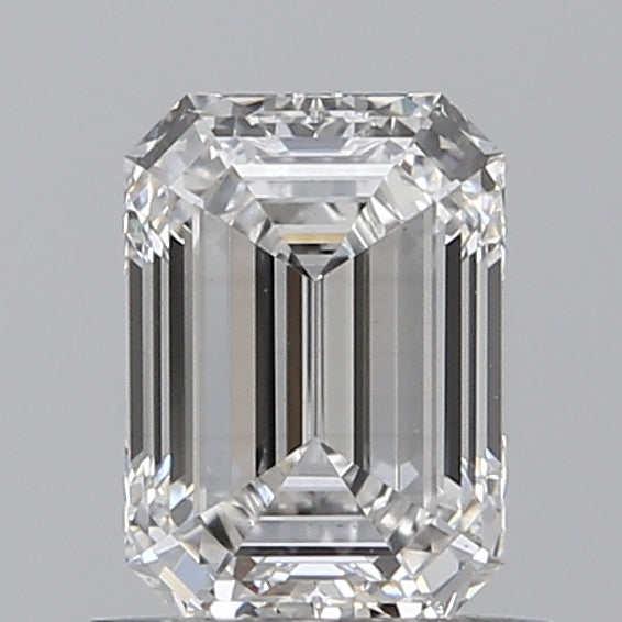 1.01 Carat Emerald Lab Diamond with  Cut Diamond in 14KT  view 1
