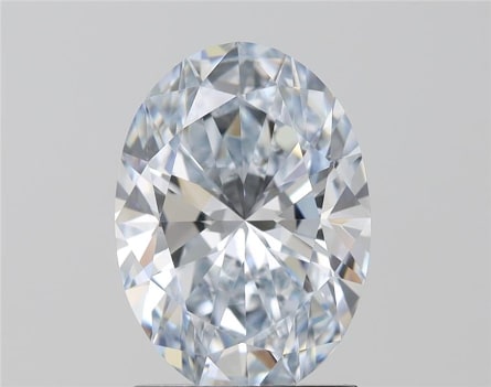 1.71 Carat Oval Lab Diamond with  Cut Diamond in 14KT  view 1
