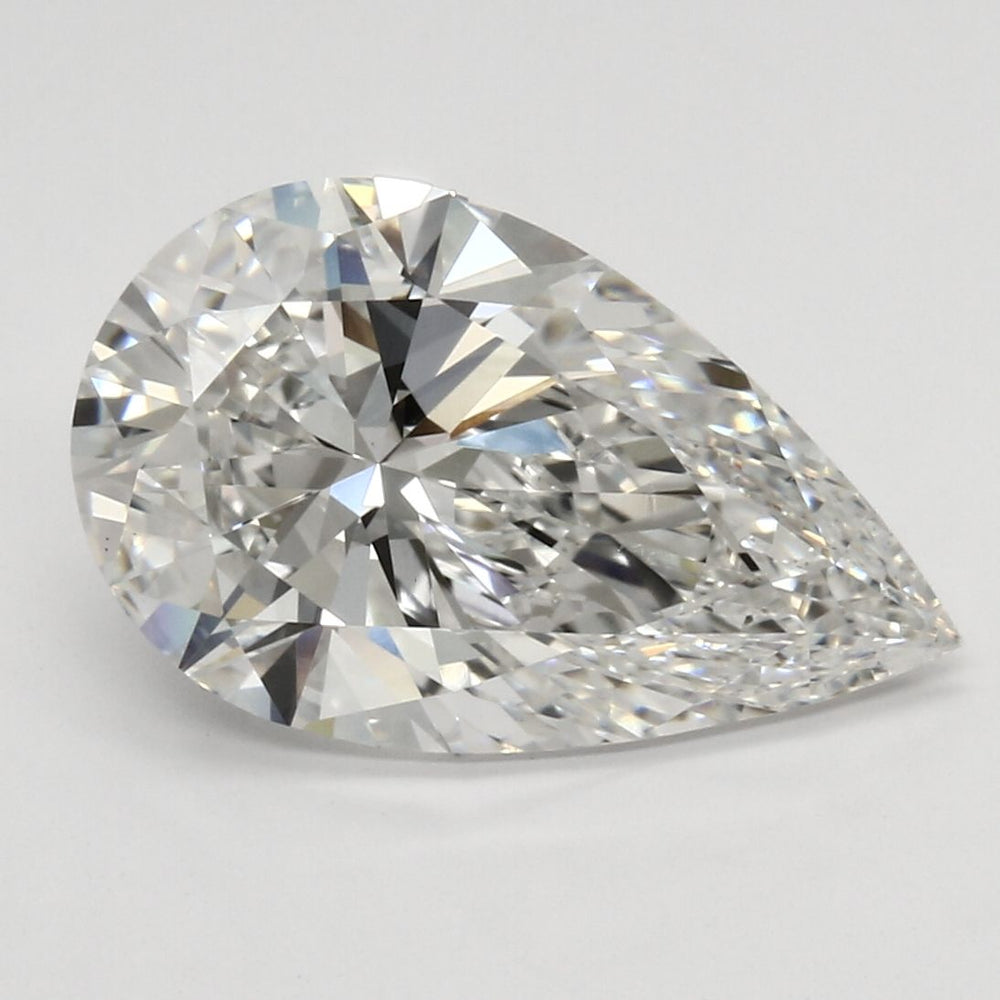 4.1 Carat Pear Lab Diamond with  Cut Diamond in 14KT  view 1
