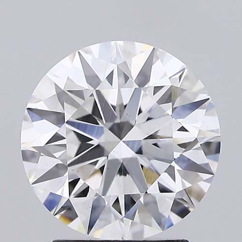 2.61 Carat Round Lab Diamond with  Cut Diamond in 14KT  view 1

