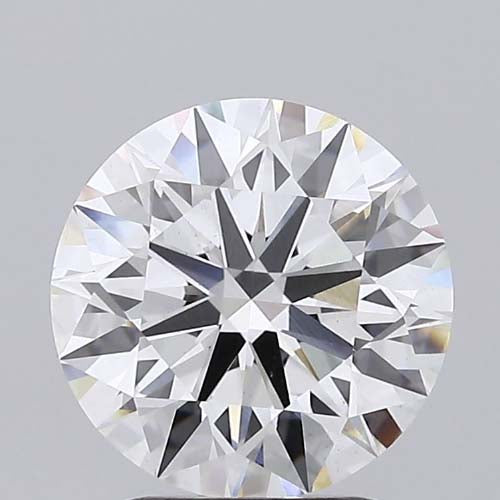 2.52 Carat Round Lab Diamond with  Cut Diamond in 14KT  view 1
