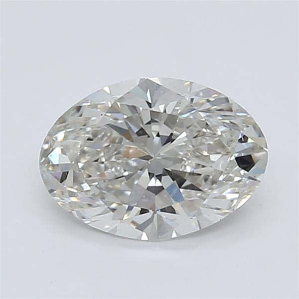 2.55 Carat Oval Lab Diamond with  Cut Diamond in 14KT  view 1
