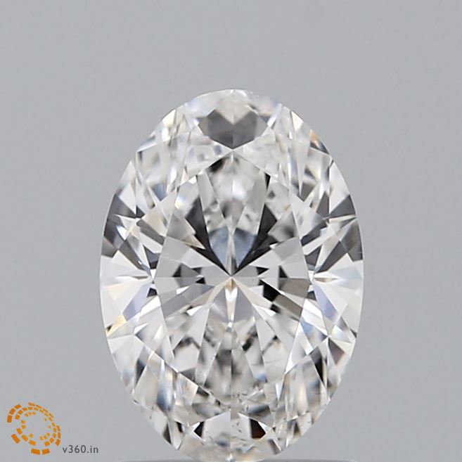 1.28 Carat Oval Lab Diamond with  Cut Diamond in 14KT  view 1
