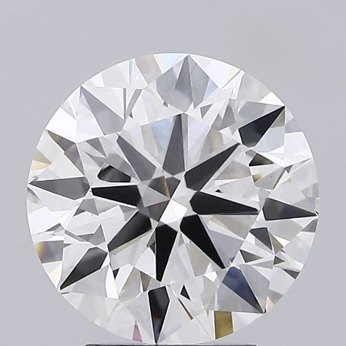 3.78 Carat Round Lab Diamond with  Cut Diamond in 14KT  view 1
