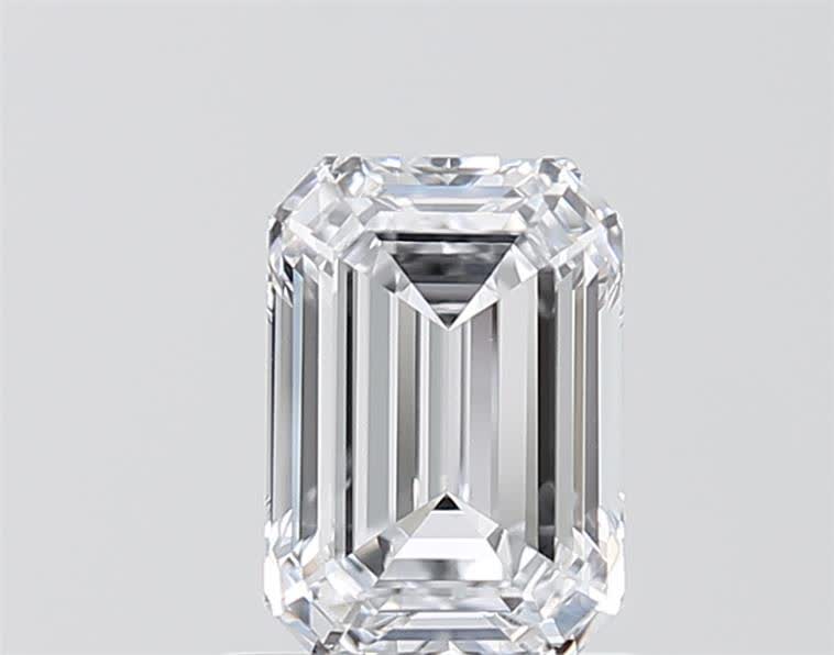1.13 Carat Emerald Lab Diamond with  Cut Diamond in 14KT  view 1
