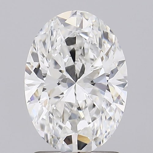 1.64 Carat Oval Lab Diamond with  Cut Diamond in 14KT  view 1

