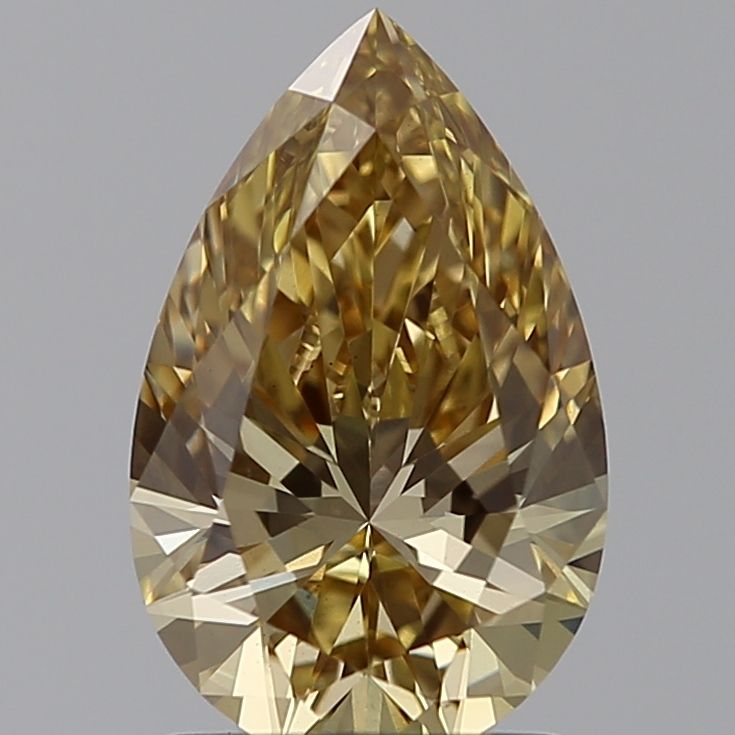 1.51 Carat Pear Lab Diamond with  Cut Diamond in 14KT  view 1
