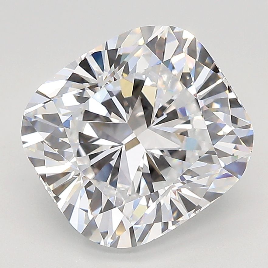 4.21 Carat Cushion Lab Diamond with  Cut Diamond in 14KT  view 1
