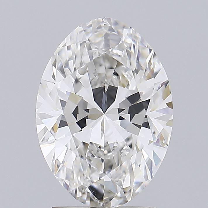 2.36 Carat Oval Lab Diamond with  Cut Diamond in 14KT  view 1

