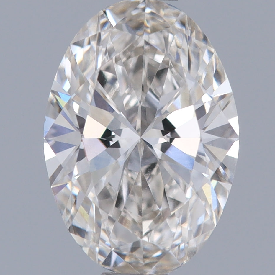 1.08 Carat Oval Lab Diamond with  Cut Diamond in 14KT  view 1
