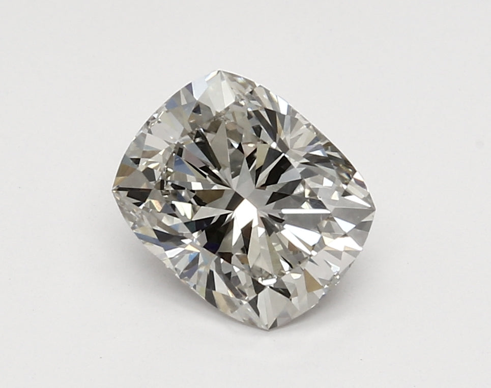 2.11 Carat Cushion Lab Diamond with  Cut Diamond in 14KT  view 1
