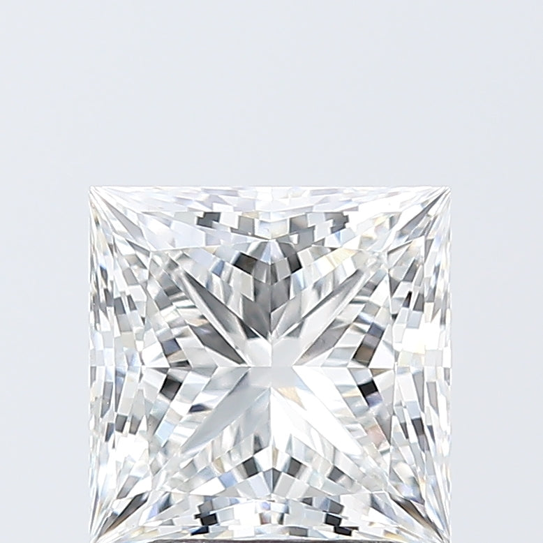3.01 Carat Princess Lab Diamond with  Cut Diamond in 14KT  view 1
