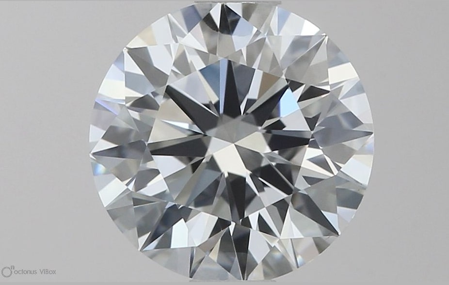 1.26 Carat Round Lab Diamond with  Cut Diamond in 14KT  view 1
