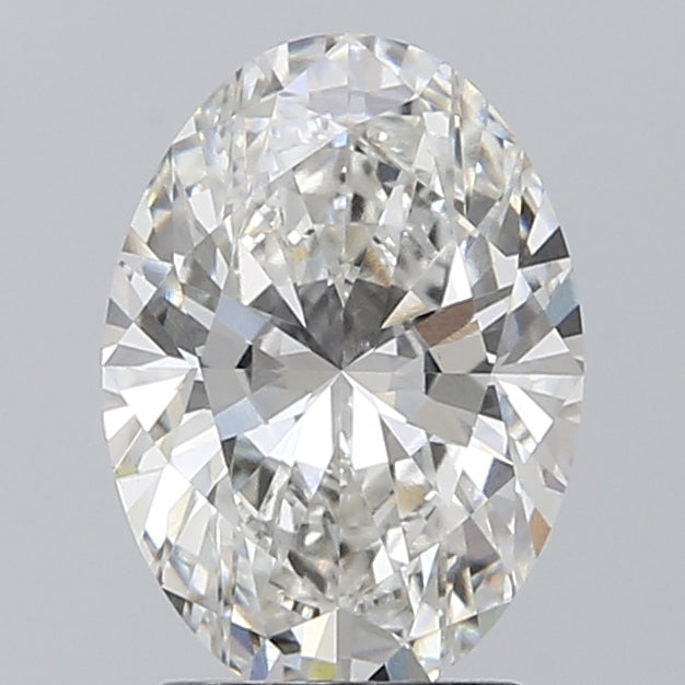 2.57 Carat Oval Lab Diamond with  Cut Diamond in 14KT  view 1
