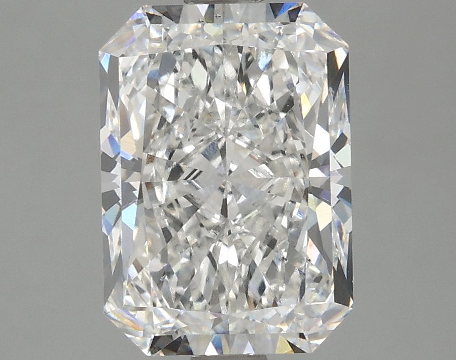 3.14 Carat Radiant Lab Diamond with  Cut Diamond in 14KT  view 1
