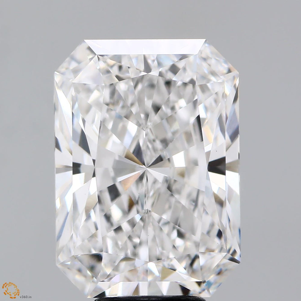 7.41 Carat Radiant Lab Diamond with  Cut Diamond in 14KT  view 1
