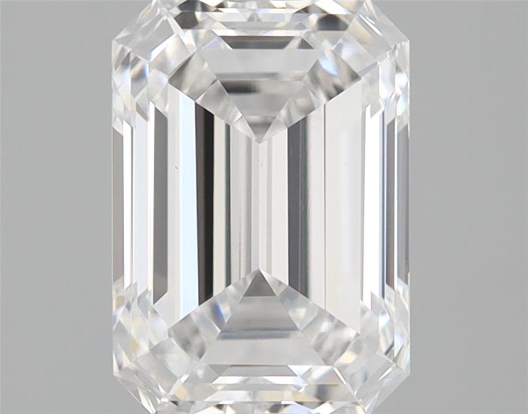 1.53 Carat Emerald Lab Diamond with  Cut Diamond in 14KT  view 1
