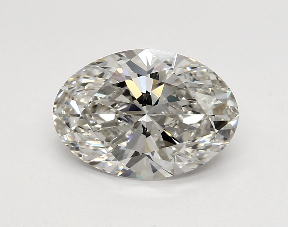 3.45 Carat Oval Lab Diamond with  Cut Diamond in 14KT  view 1
