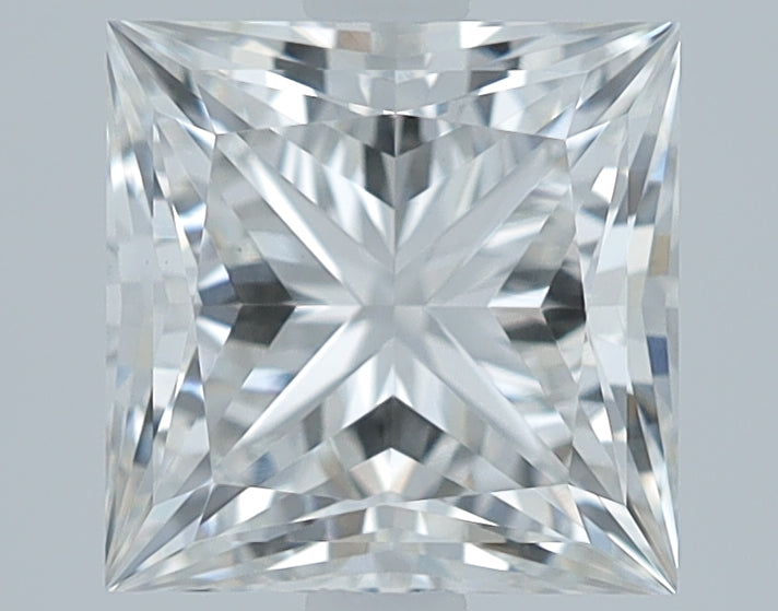 2.34 Carat Princess Lab Diamond with  Cut Diamond in 14KT  view 1
