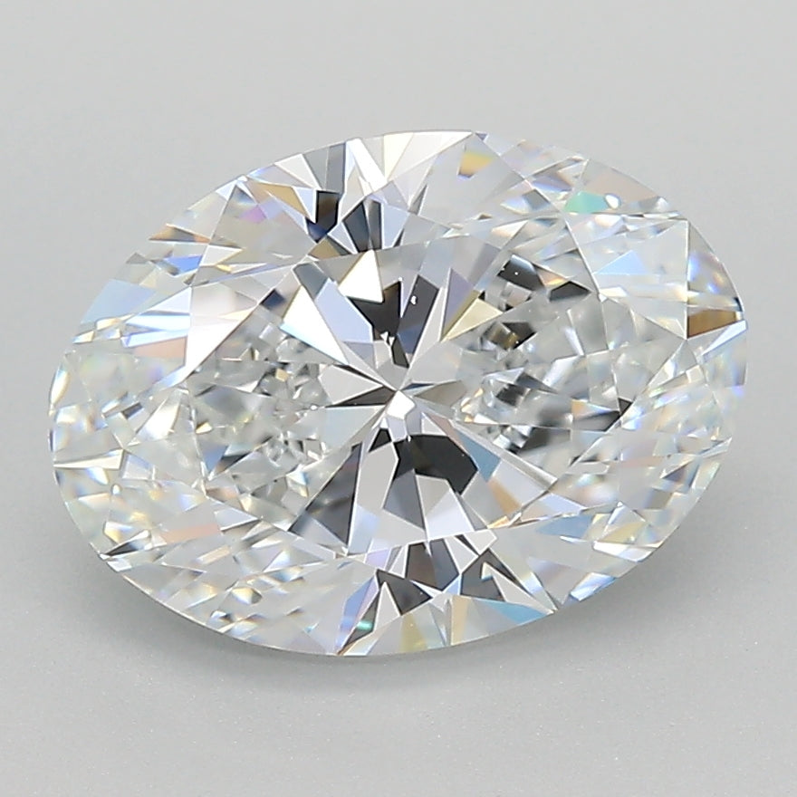 2.73 Carat Oval Lab Diamond with  Cut Diamond in 14KT  view 1
