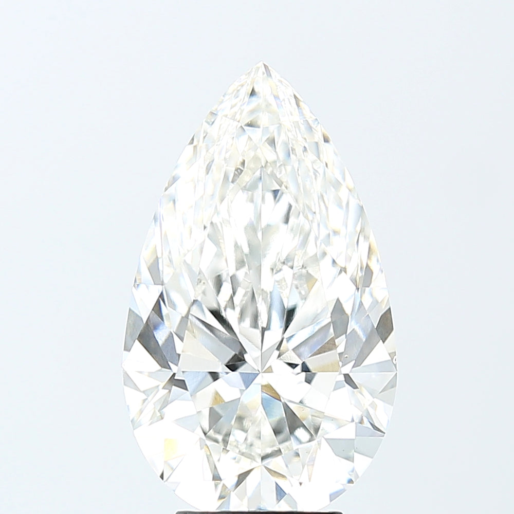 5.5 Carat Pear Lab Diamond with  Cut Diamond in 14KT  view 1
