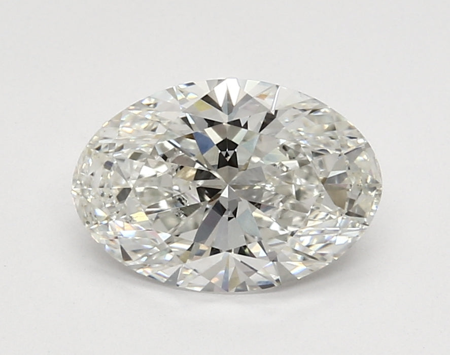 2.19 Carat Oval Lab Diamond with  Cut Diamond in 14KT  view 1
