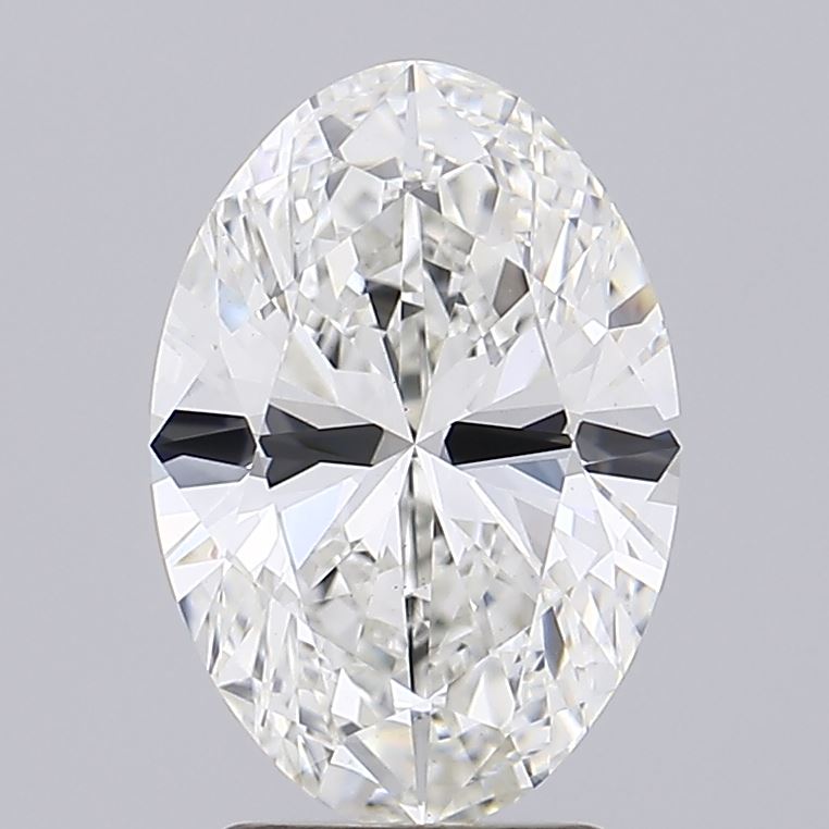 3.01 Carat Oval Lab Diamond with  Cut Diamond in 14KT  view 1
