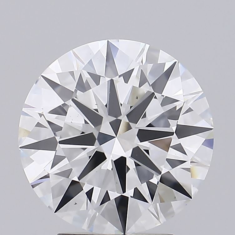 3.35 Carat Round Lab Diamond with  Cut Diamond in 14KT  view 1
