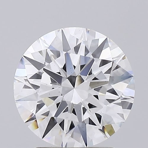 2.34 Carat Round Lab Diamond with  Cut Diamond in 14KT  view 1
