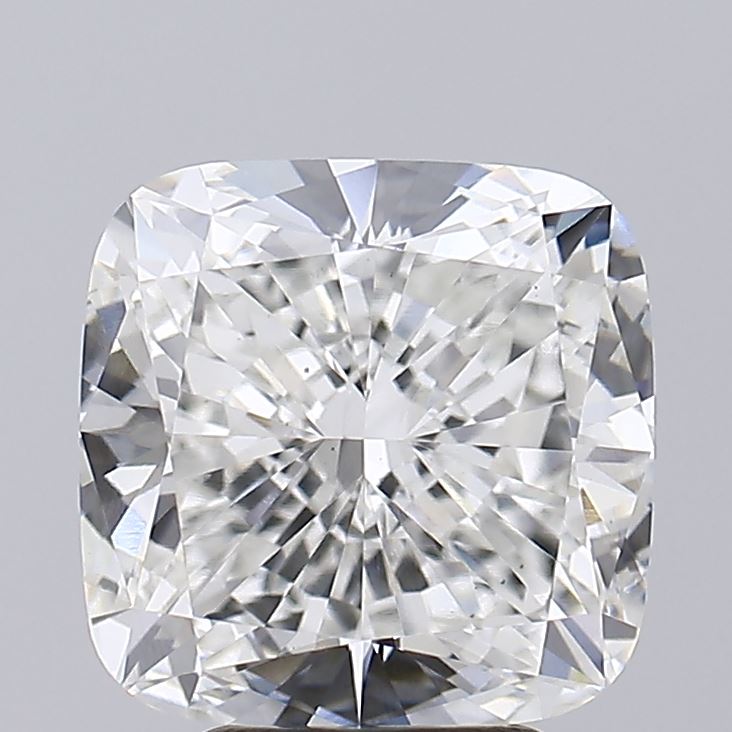 5.0 Carat Cushion Lab Diamond with  Cut Diamond in 14KT  view 1
