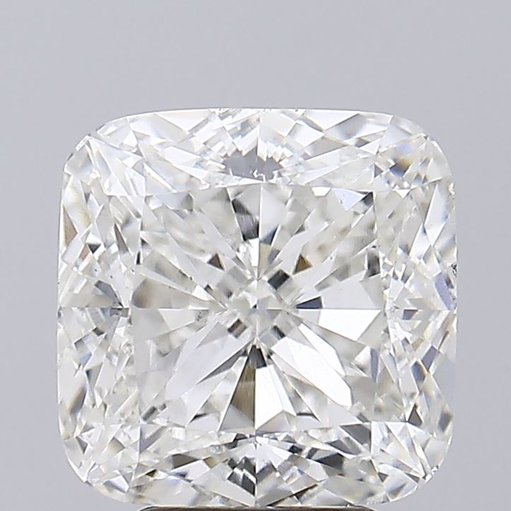 5.02 Carat Cushion Lab Diamond with  Cut Diamond in 14KT  view 1
