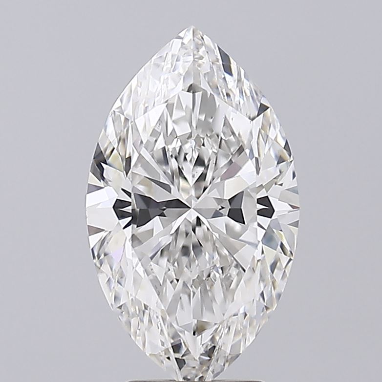 4.01 Carat Marquise Lab Diamond with  Cut Diamond in 14KT  view 1
