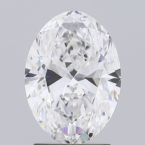 2.03 Carat Oval Lab Diamond with  Cut Diamond in 14KT  view 1
