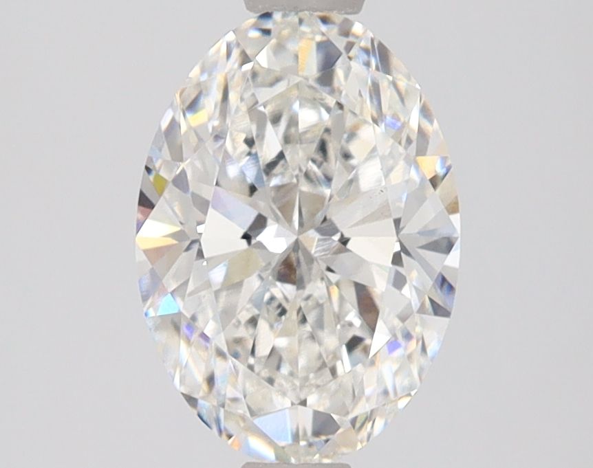 1.5 Carat Oval Lab Diamond with  Cut Diamond in 14KT  view 1
