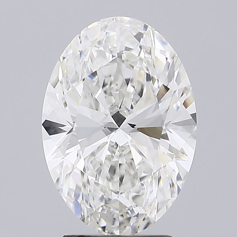 3.01 Carat Oval Lab Diamond with  Cut Diamond in 14KT  view 1
