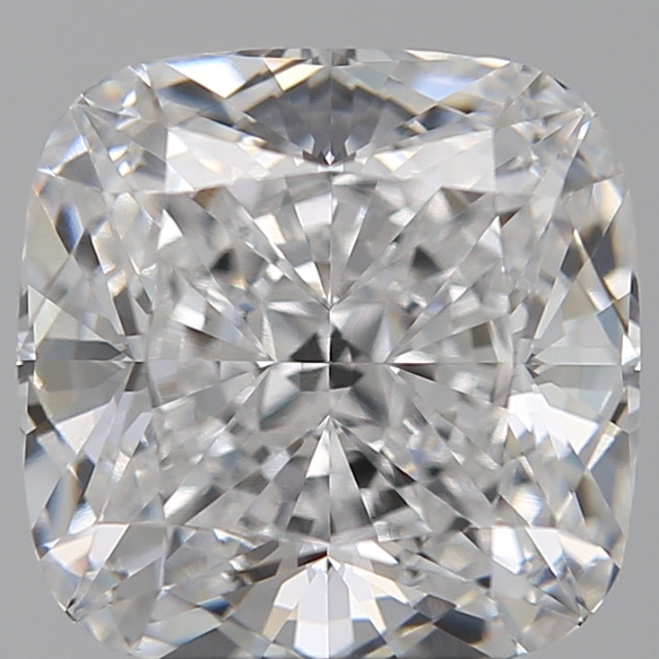 3.52 Carat Cushion Lab Diamond with  Cut Diamond in 14KT  view 1
