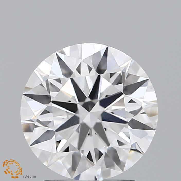 2.54 Carat Round Lab Diamond with  Cut Diamond in 14KT  view 1
