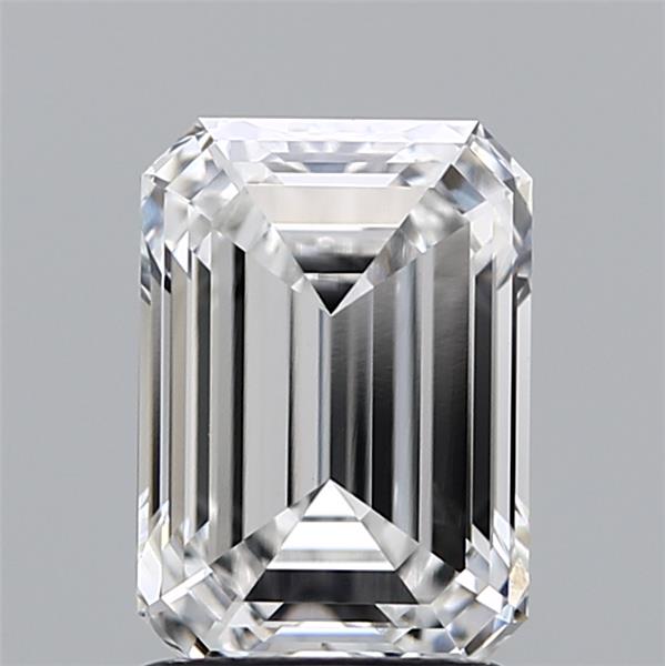 2.02 Carat Emerald Lab Diamond with  Cut Diamond in 14KT  view 1
