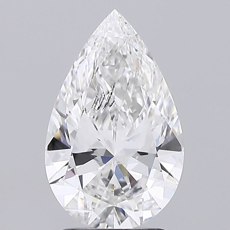 2.0 Carat Pear Lab Diamond with  Cut Diamond in 14KT  view 1
