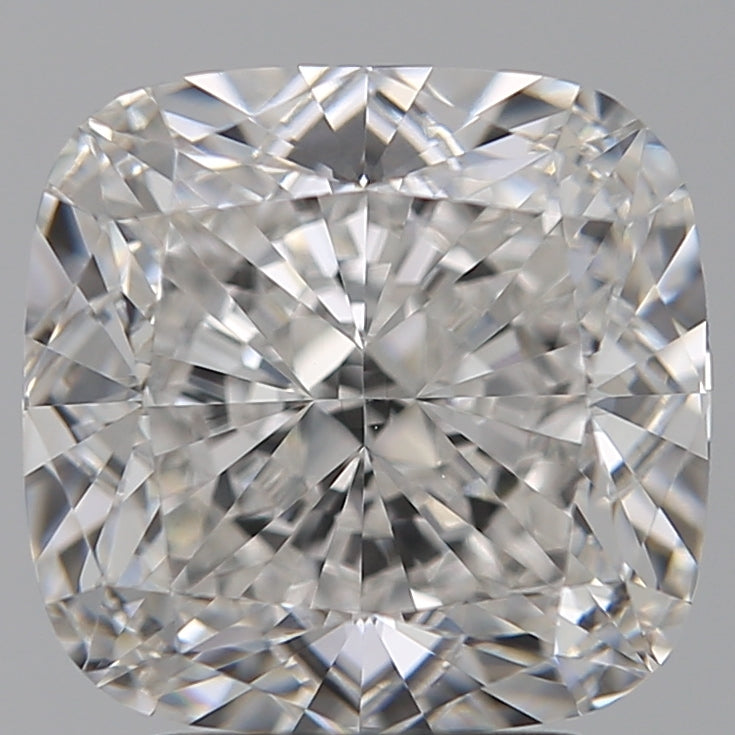 3.53 Carat Cushion Lab Diamond with  Cut Diamond in 14KT  view 1
