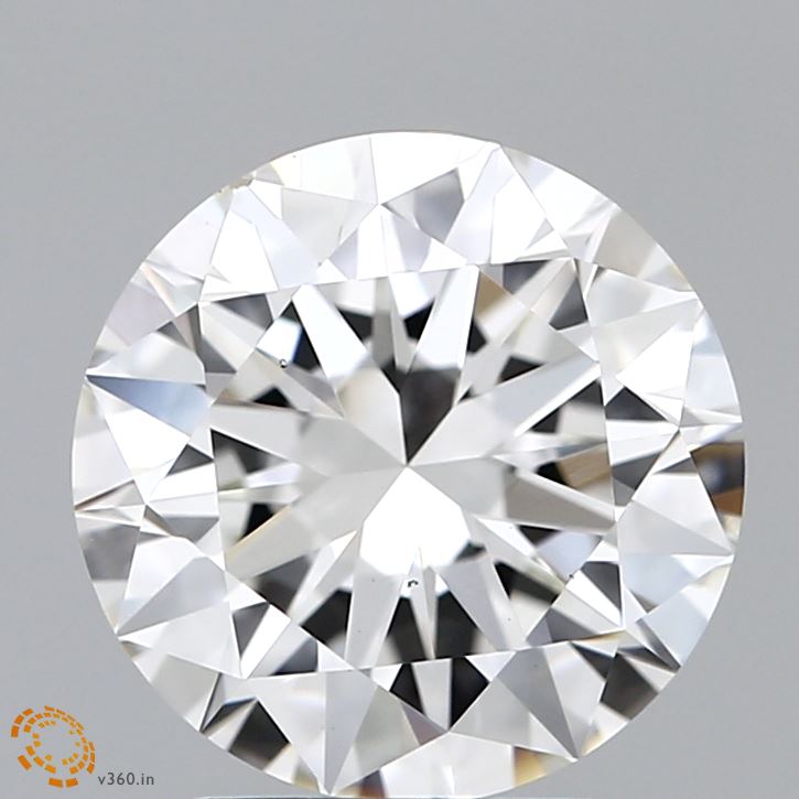 3.0 Carat Round Lab Diamond with  Cut Diamond in 14KT  view 1
