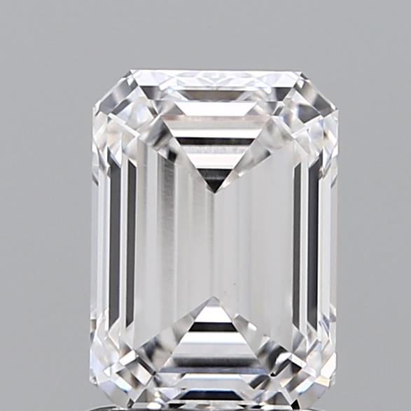 1.58 Carat Emerald Lab Diamond with  Cut Diamond in 14KT  view 1
